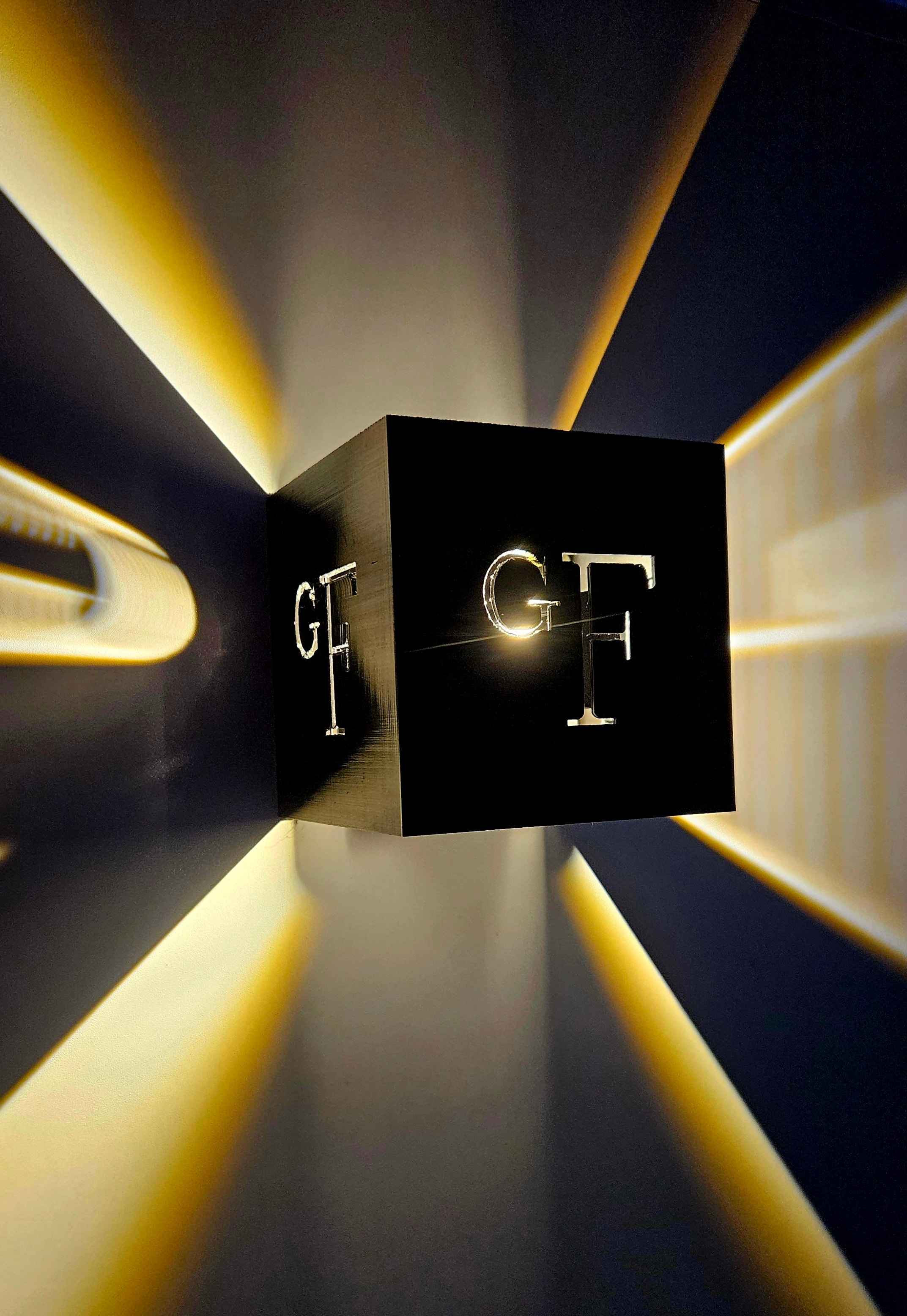 Monogram Cube Wall Light